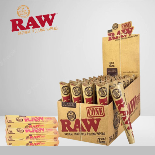 RAW ORIGINAL CLASSIC CONE  1¼ 6CT/32PK